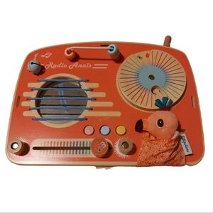 Lilliputiens Radio Anais Flamingo Baby Wooden Activities Panel From Belgium EUC